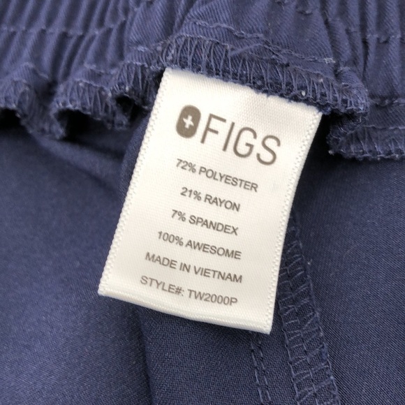 Figs Technical Collection Dark Blue Scrub Pants Size XXS Style #TW2000P PO#1517 - Picture 8 of 15